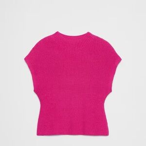 Ribbed Mock-Neck Sweater Shell